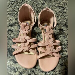 Pink Floral Kids Sandals